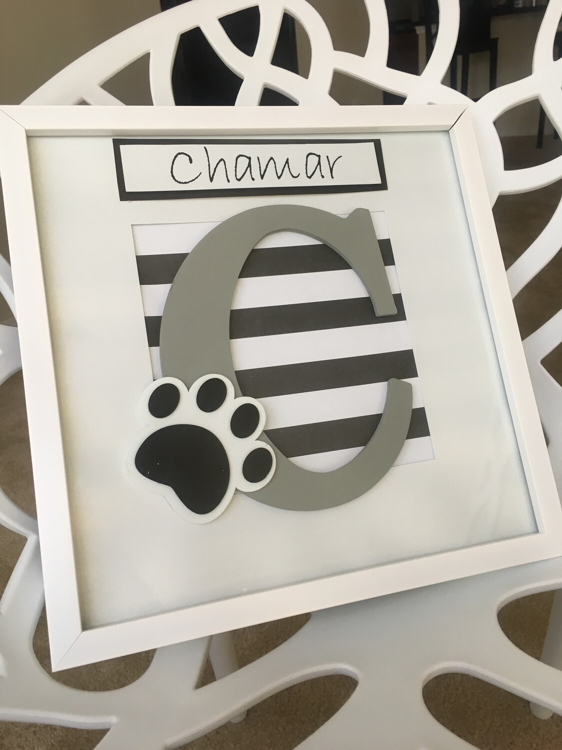 Paw Print Shadow Box