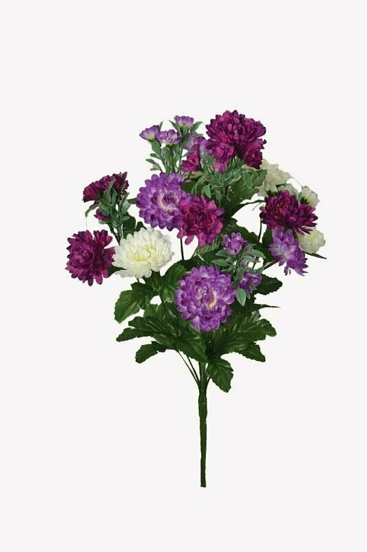 SB2046LW - Lavender / White Marigold Bush x9 $3.35 each