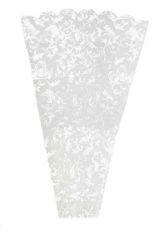 FS5010WHT - Poly Floral Sleeve With White Pattern 19