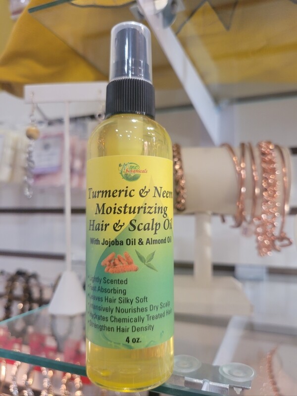 Turmeric and neem hair and beard oil