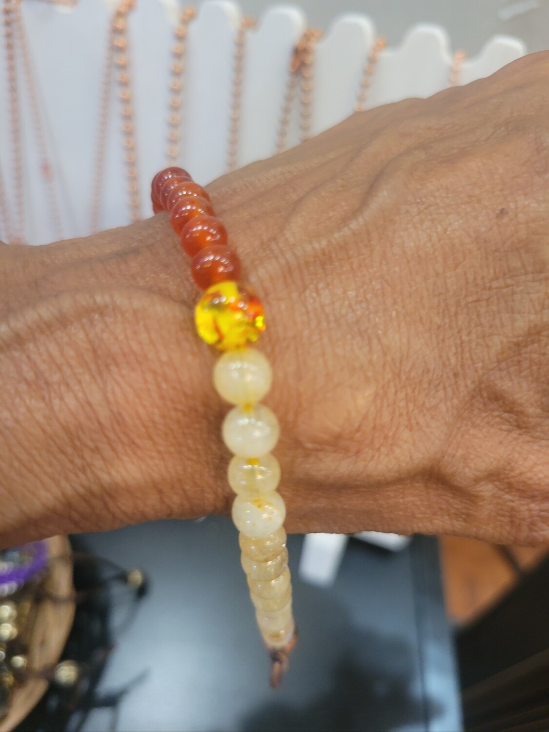 Carnelian and Citrine bracelet