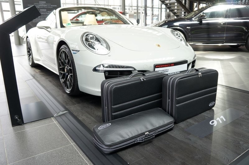 Roadsterbag suitcase set Porsche 991 front 4S & Turbo (partial leather)