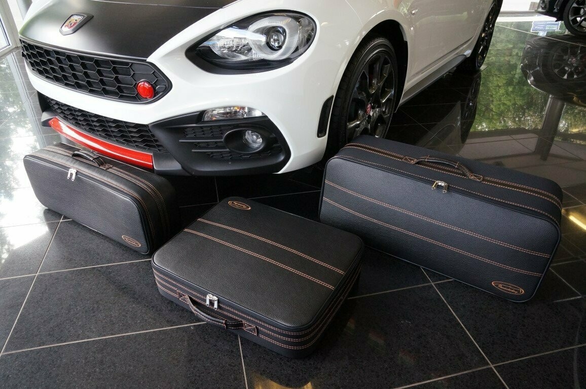Roadsterbag Fiat 124 Spider with Mocca stitching