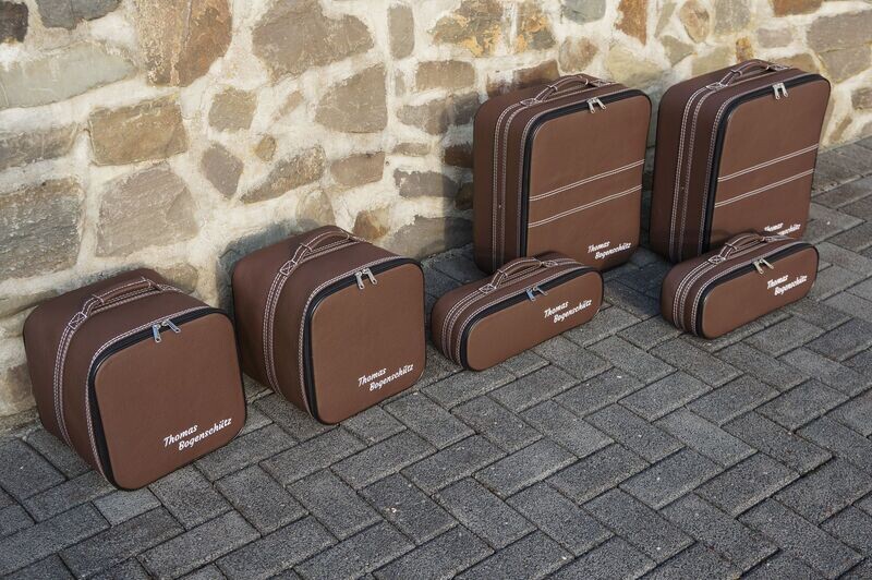 Roadsterbag Aston Martin DB11 Volante + Superleggera (2018-) Espresso Leather 6-pcs
