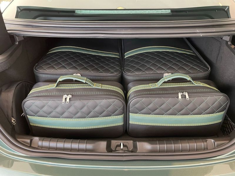 Roadsterbag Maserati Grecale Black/Green Diamond pattern (4-pcs)