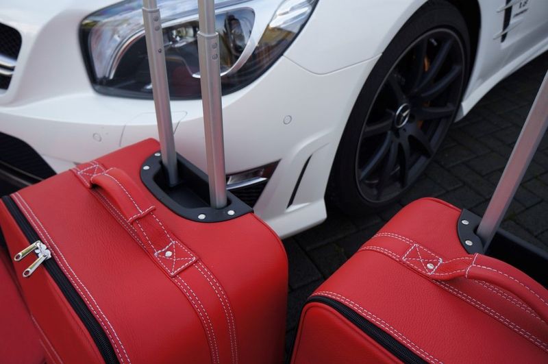 Roadsterbag  Mercedes SL R231 Red leather (5-pcs)