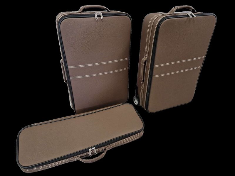 Roadsterbag Porsche 992 luggage set (also GTS/GT3) (Espresso leather)