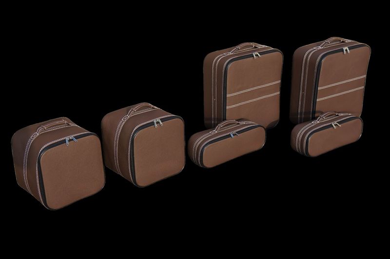 Roadsterbag Aston Martin DBS Volante (2020-) Espresso Leather 6-pcs