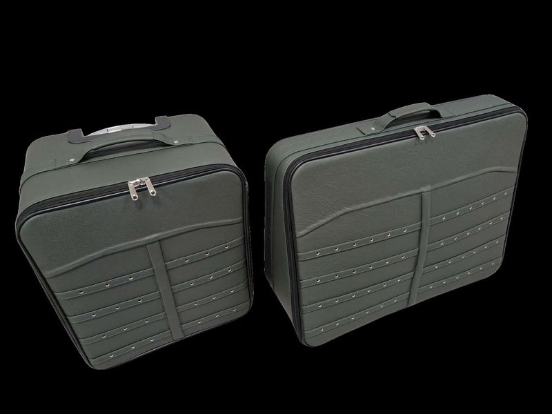 Roadsterbag luggage set Ferrari 296 GTS Trunk (leather) Verde Daytona design (2-pcs)
