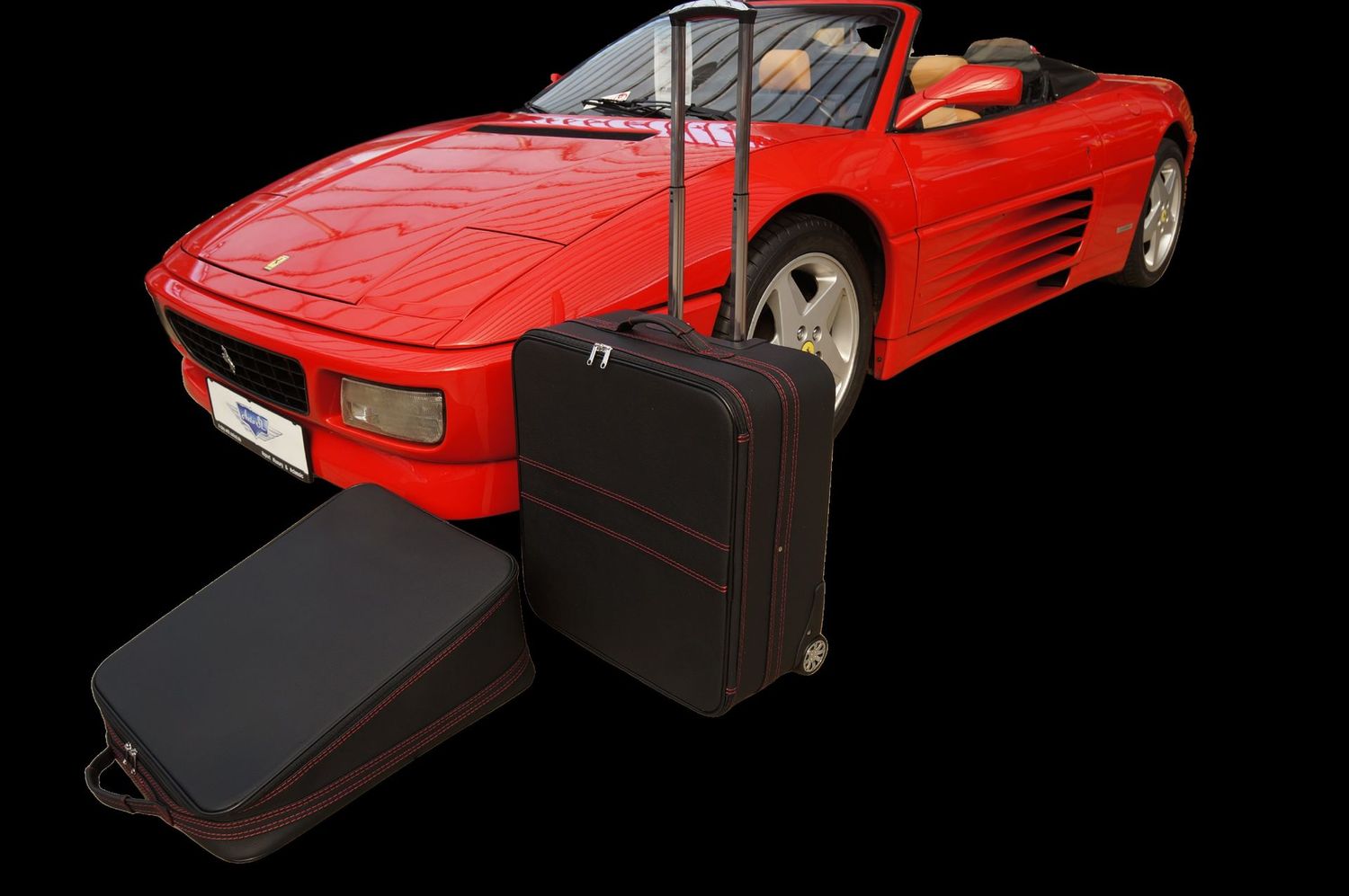 Roadsterbag Ferrari 348 TB + TS luggage set with Red Stitching (2-pcs)