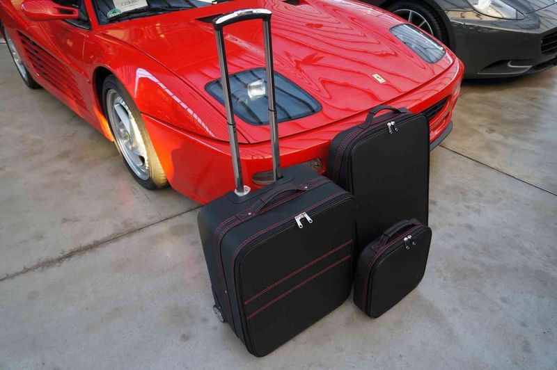 Roadsterbag luggage set Ferrari 512TR with Red stitching (4-pcs)