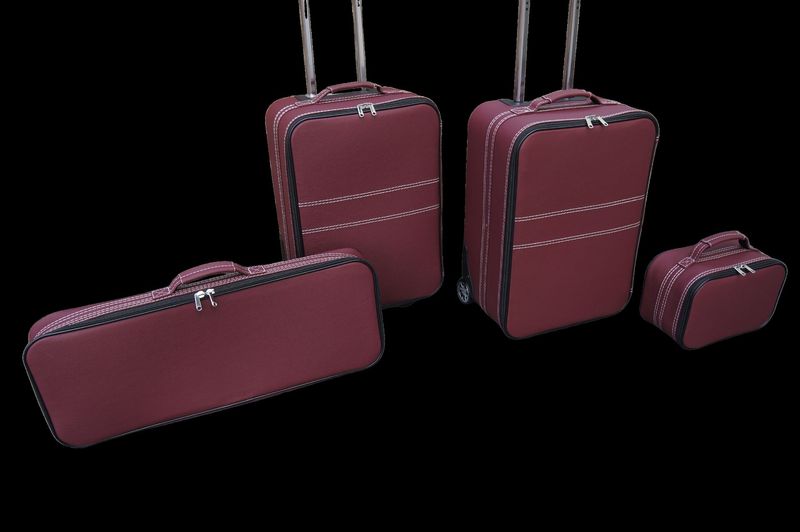 Roadsterbag luggage set Ferrari 812 GTS (4-pcs) Bordeaux Leather