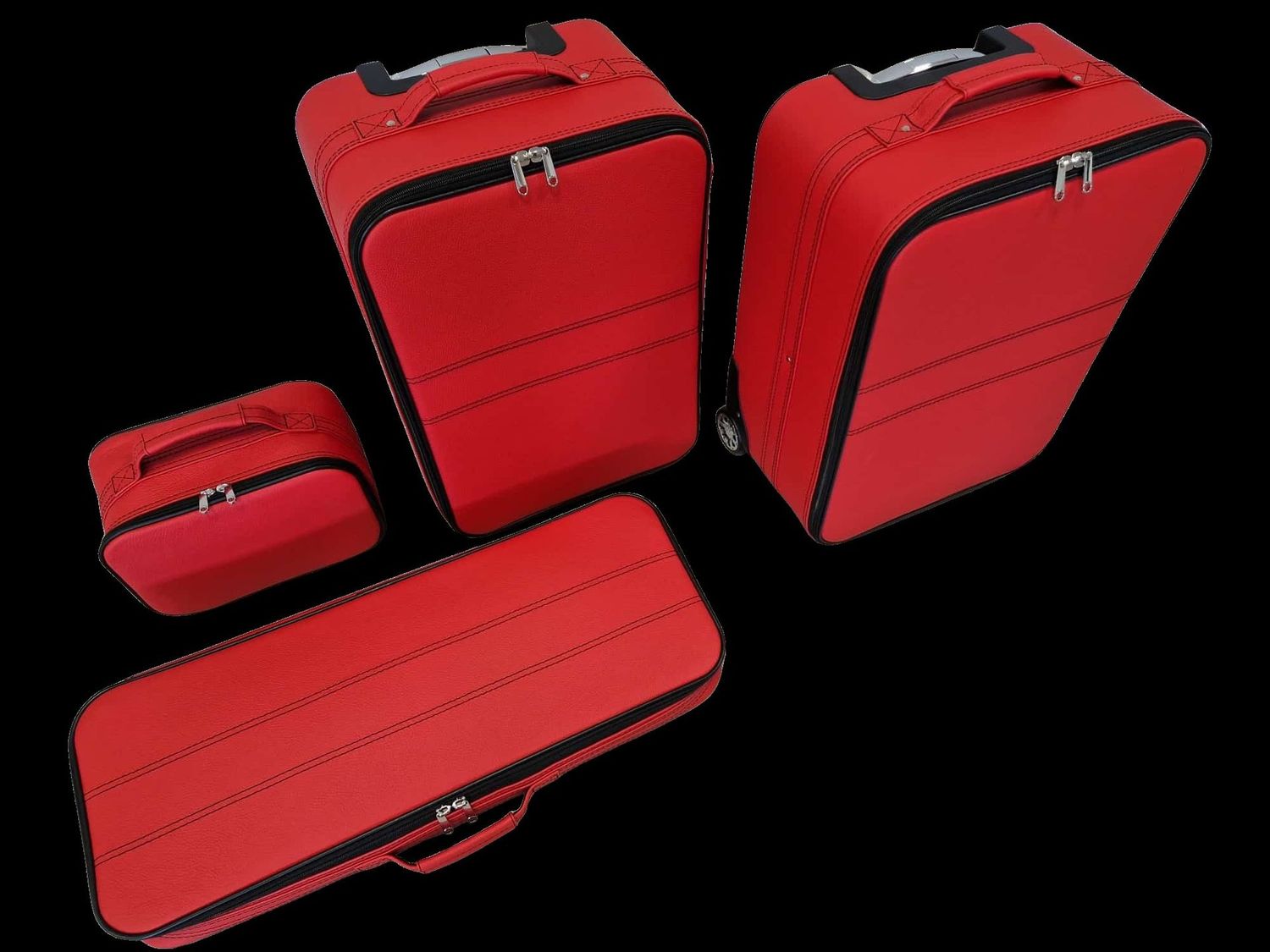 Roadsterbag Ferrari 812 GTS luggage set (4-pcs) Red Leather