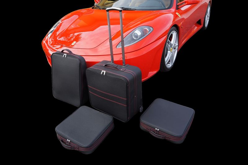 Roadsterbag luggage set Ferrari F430 with Red stitching (4-pcs)