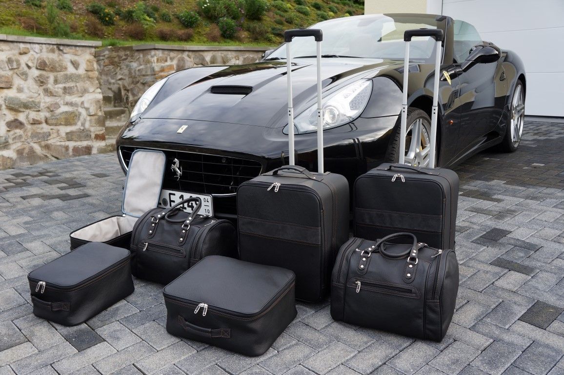 Roadsterbag Ferrari California luggage set with Mocca seams (7-pcs)
