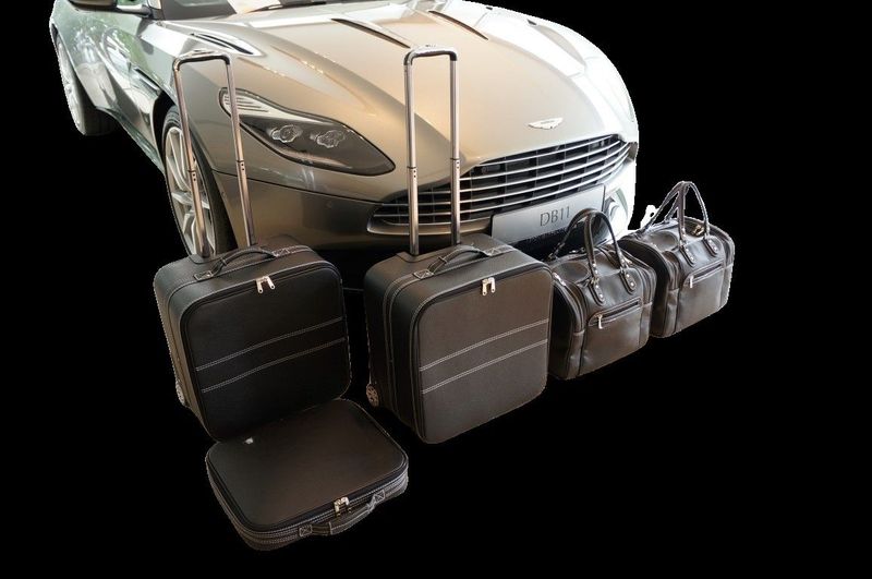 Roadsterbag luggage set Aston Martin DB11 Coupe + Superleggera (2016-2021) Black Leather 5-pcs