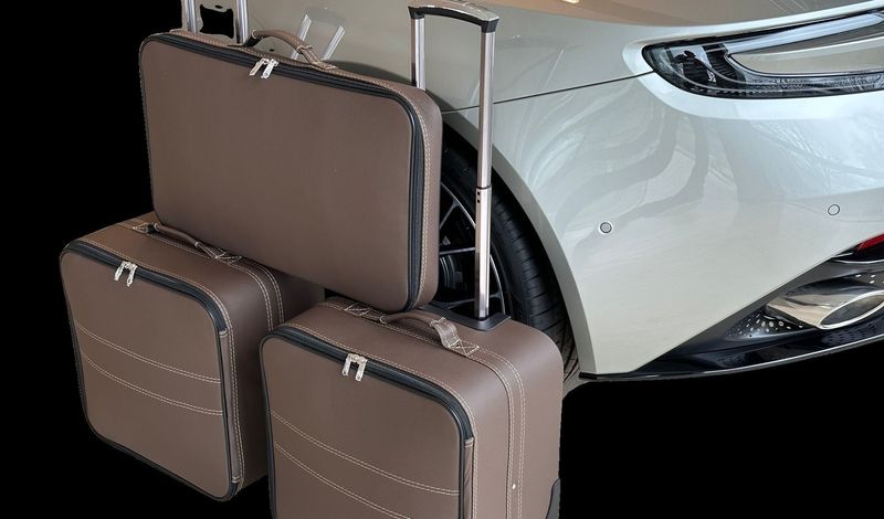 Roadsterbag luggage set Aston Martin DB12 Coupe (2023-) Espresso Leather 3-pcs