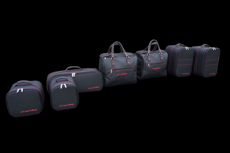 Roadsterbag luggage set Maserati GranCabrio 2010-2019 Red stitching + logo (7-pcs)