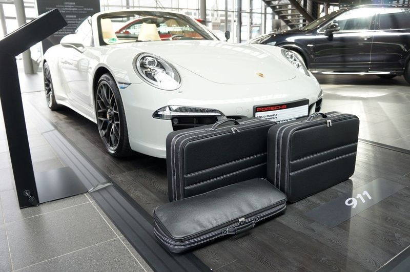 Roadsterbag luggage set Porsche 991 Version B (4S & Turbo) (partial leather)