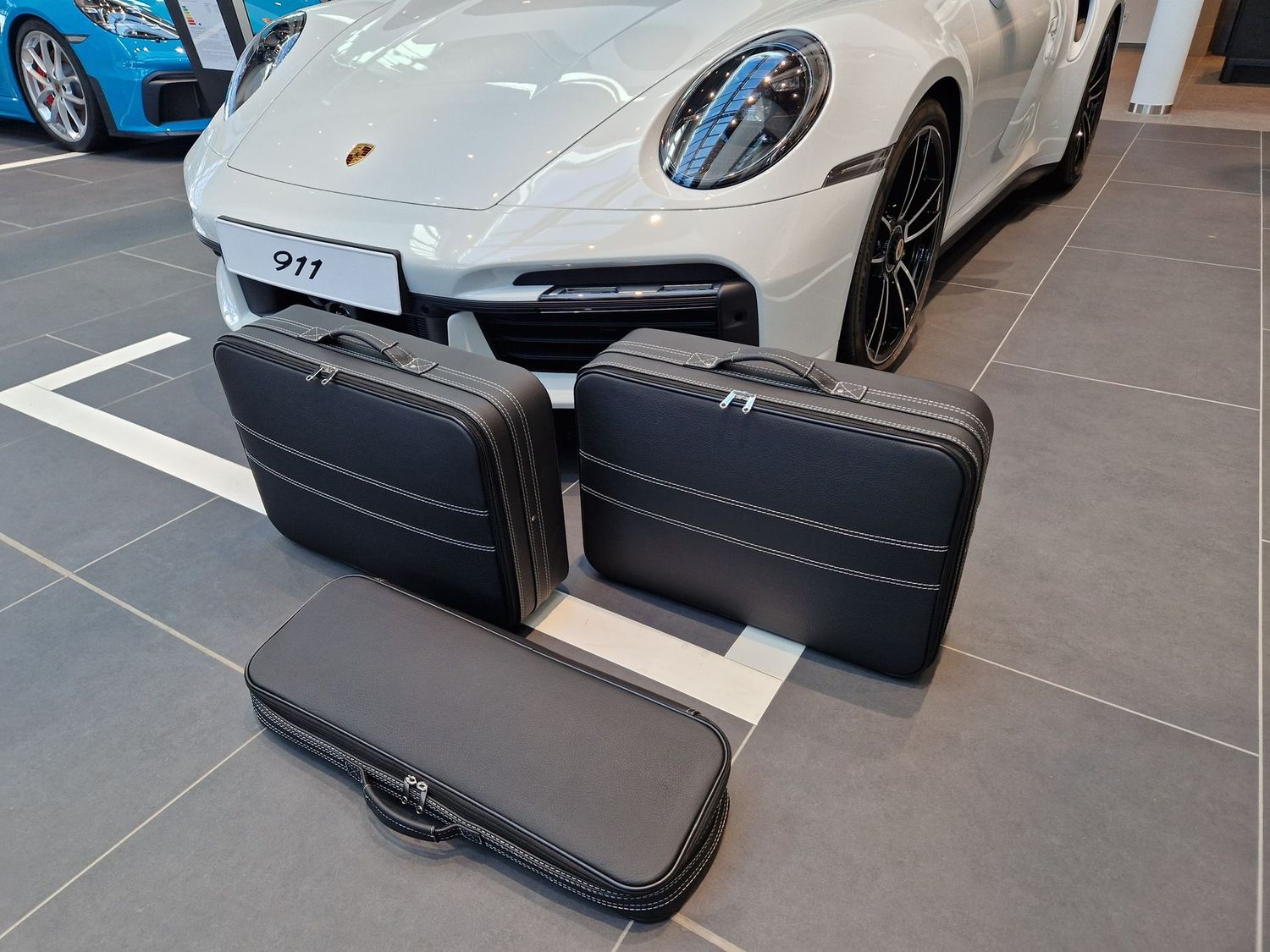 Roadsterbag luggage set Porsche 992 Turbo S (partial leather)