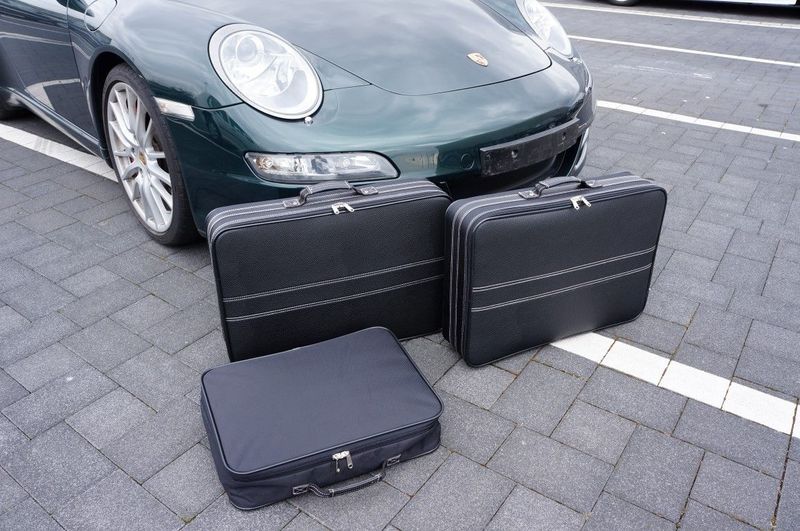 Roadsterbag luggage set Porsche 996 front trunk (partial leather)