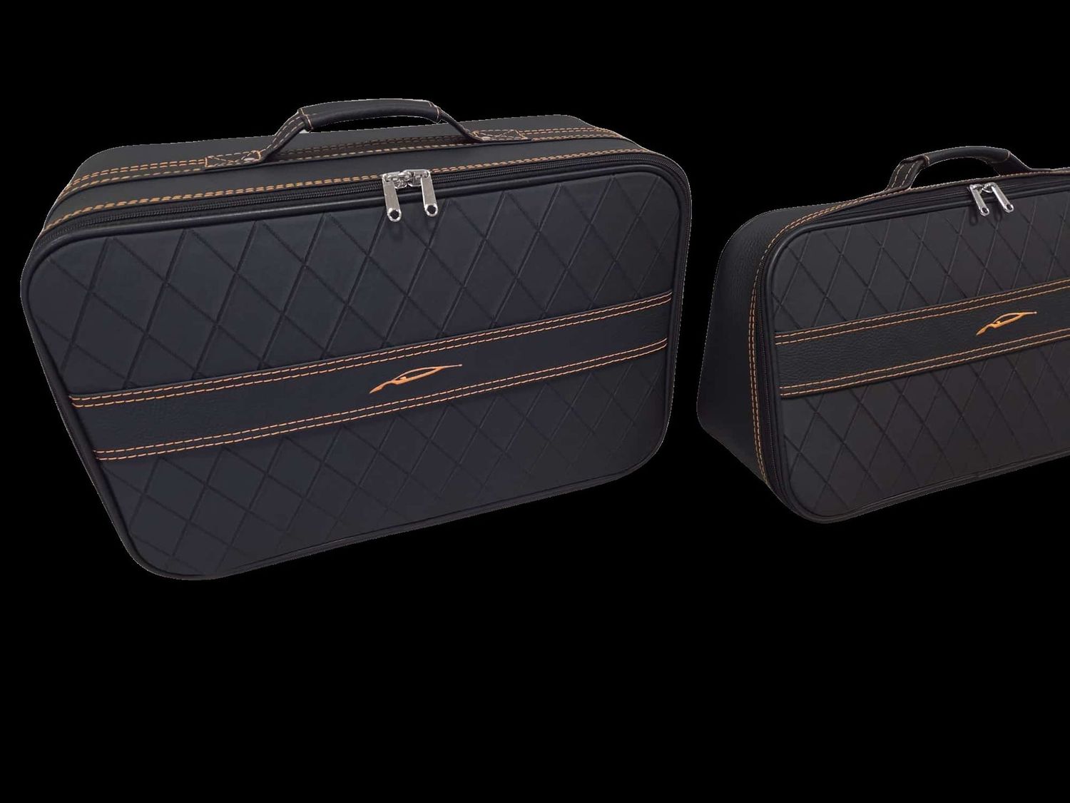 Roadsterbag luggage set Lamborghini Huracán EVO Coupe Orange Stitching + Silhouette (2-pcs) Roadsterbag luggage set Lamborghini Huracán EVO Coupe Orange Stitching + Silhouette (2-pcs)