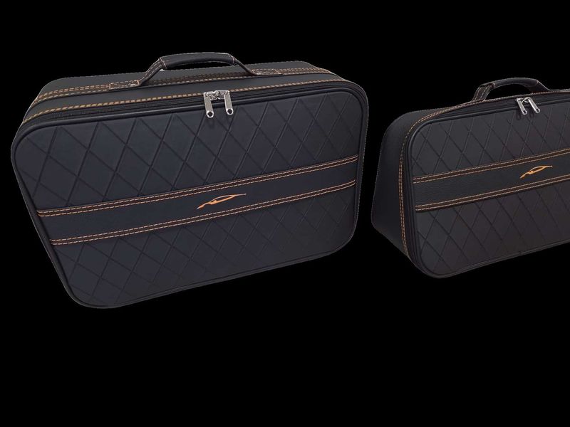 Roadsterbag luggage set Lamborghini Huracán EVO Coupe Orange Stitching + Silhouette (2-pcs)