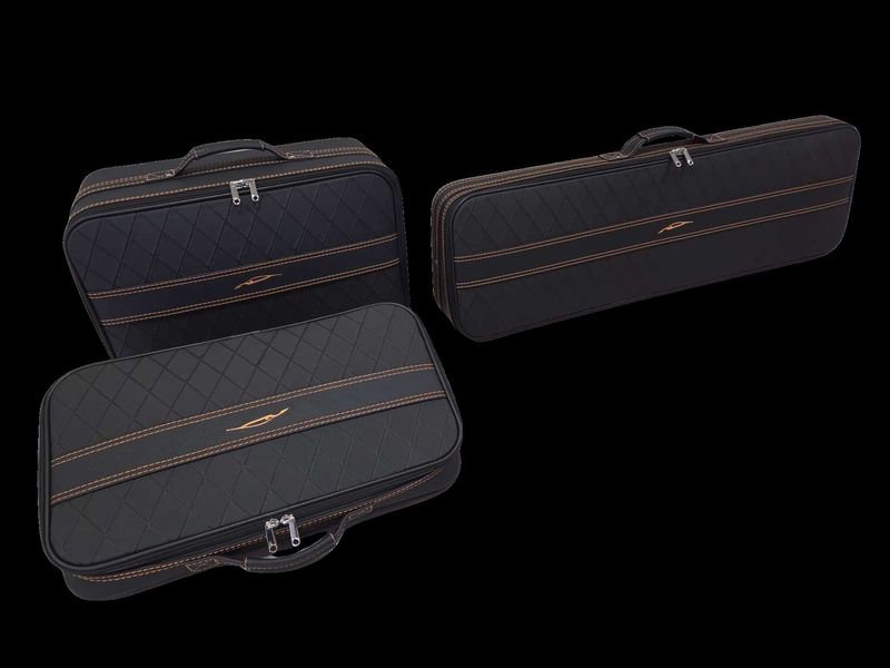 Roadsterbag luggage set Lamborghini Huracán EVO Coupe Orange Stitching + Silhouette (2-pcs)