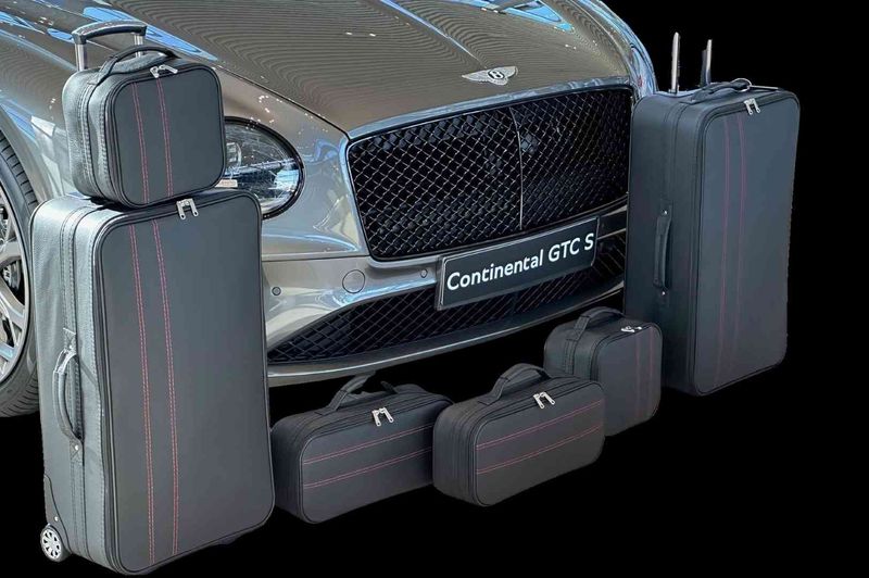 Roadsterbag luggage set Bentley Continental GTC 2019-2024 + Red Stitching (6-pcs)