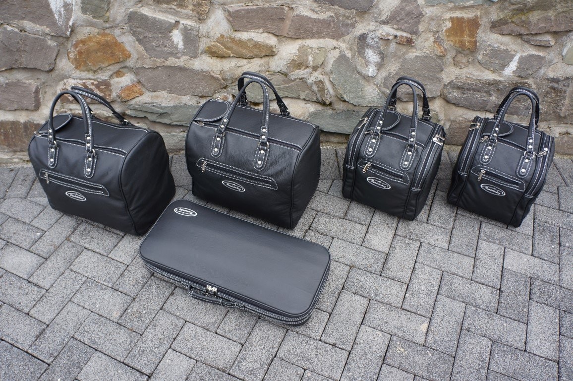 Roadsterbag suitcase set Aston Martin DB9 Coupe 5-piece Black leather