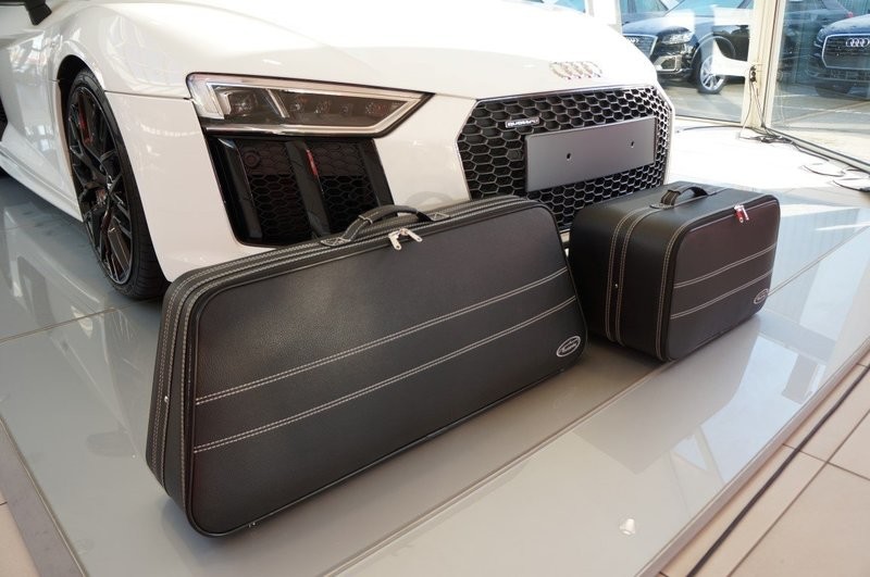 Roadsterbag suitcase set Audi R8 Spyder up to 2015 (partial leather)