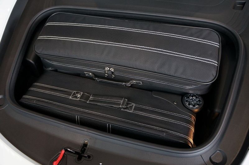 Roadsterbag luggage set  Porsche Cayman 981C front trunk (partial leather)