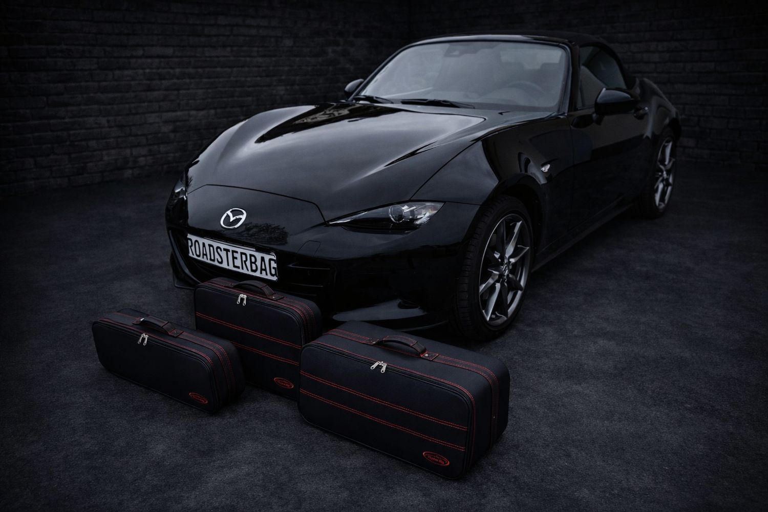 Roadsterbag  luggage set Mazda MX-5 ND + RF with Red stitching
