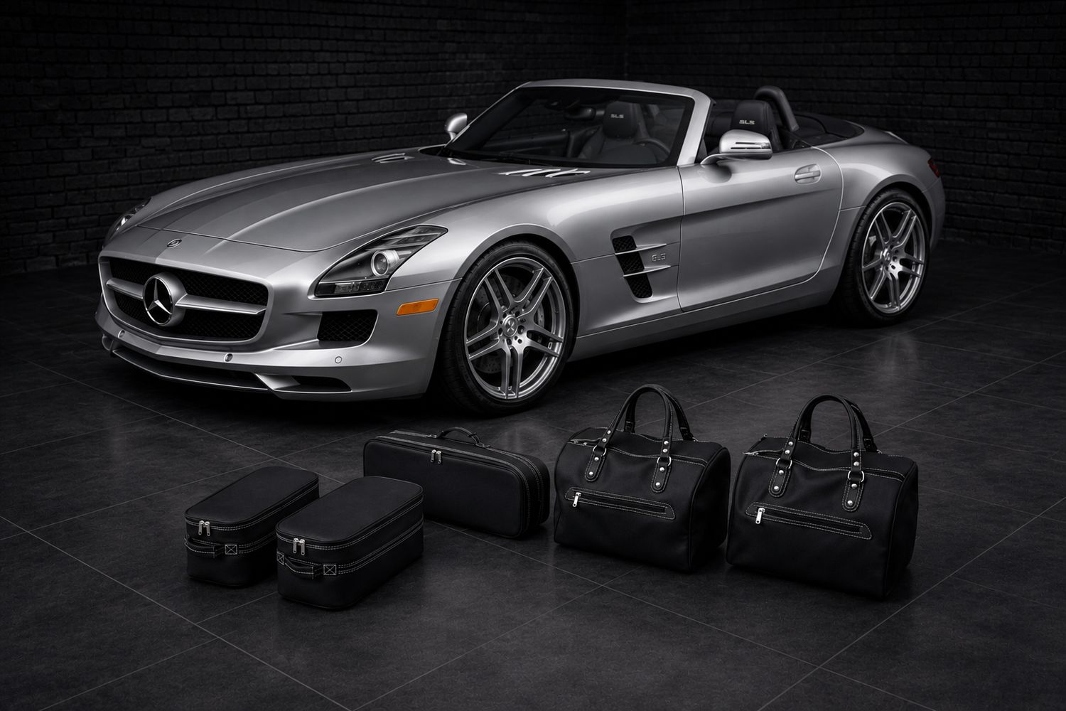 Roadsterbag luggage set Mercedes AMG SLS Roadster 5-pcs leather