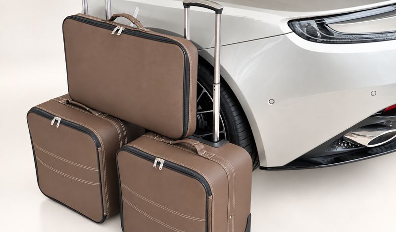 Roadsterbag luggage set Aston Martin DB11 Coupe + Superleggera (2016-2021) Espresso Leather 3-pcs