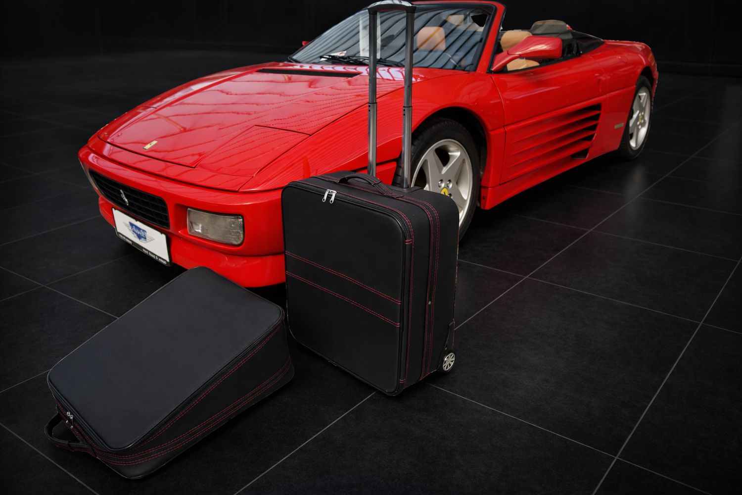 Roadsterbag luggage set Ferrari 348 TB + TS with Red Stitching (2-pcs)