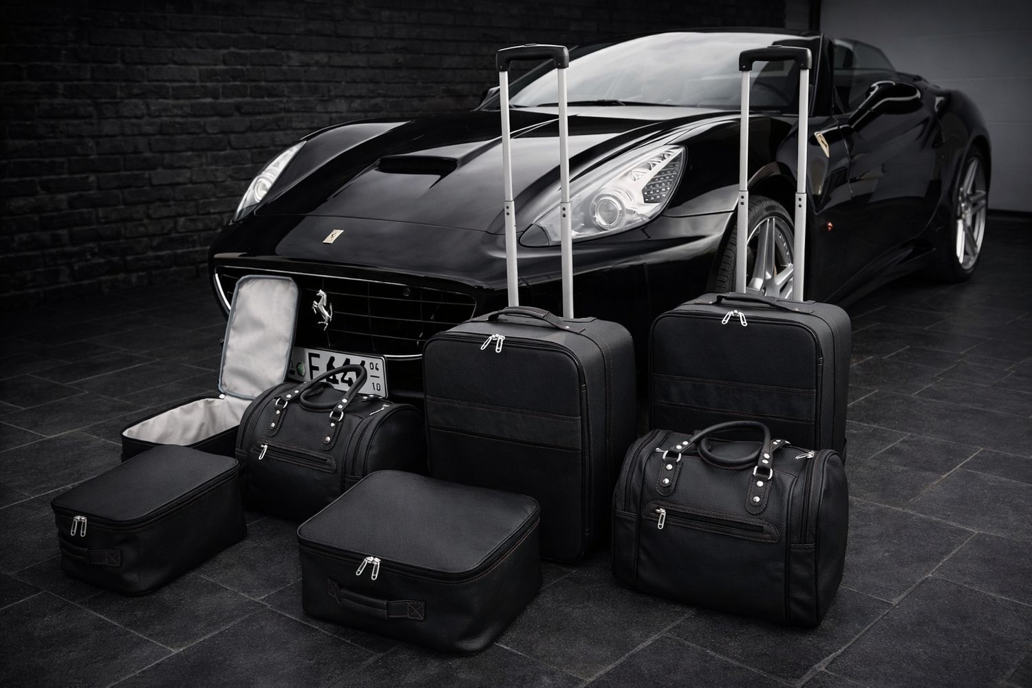 Roadsterbag luggage set Ferrari California with Mocca seams (7-pcs)