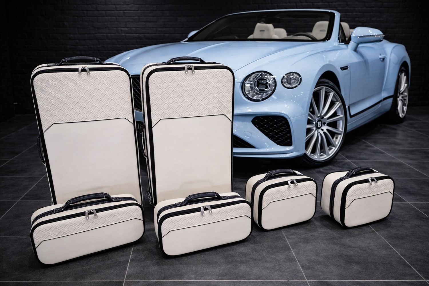 Roadsterbag luggage set Bentley Continental GTC Roadsterbag luggage set Bentley Continental GTC "Linen-Kobalt" 2019- 2024 (6-pcs)