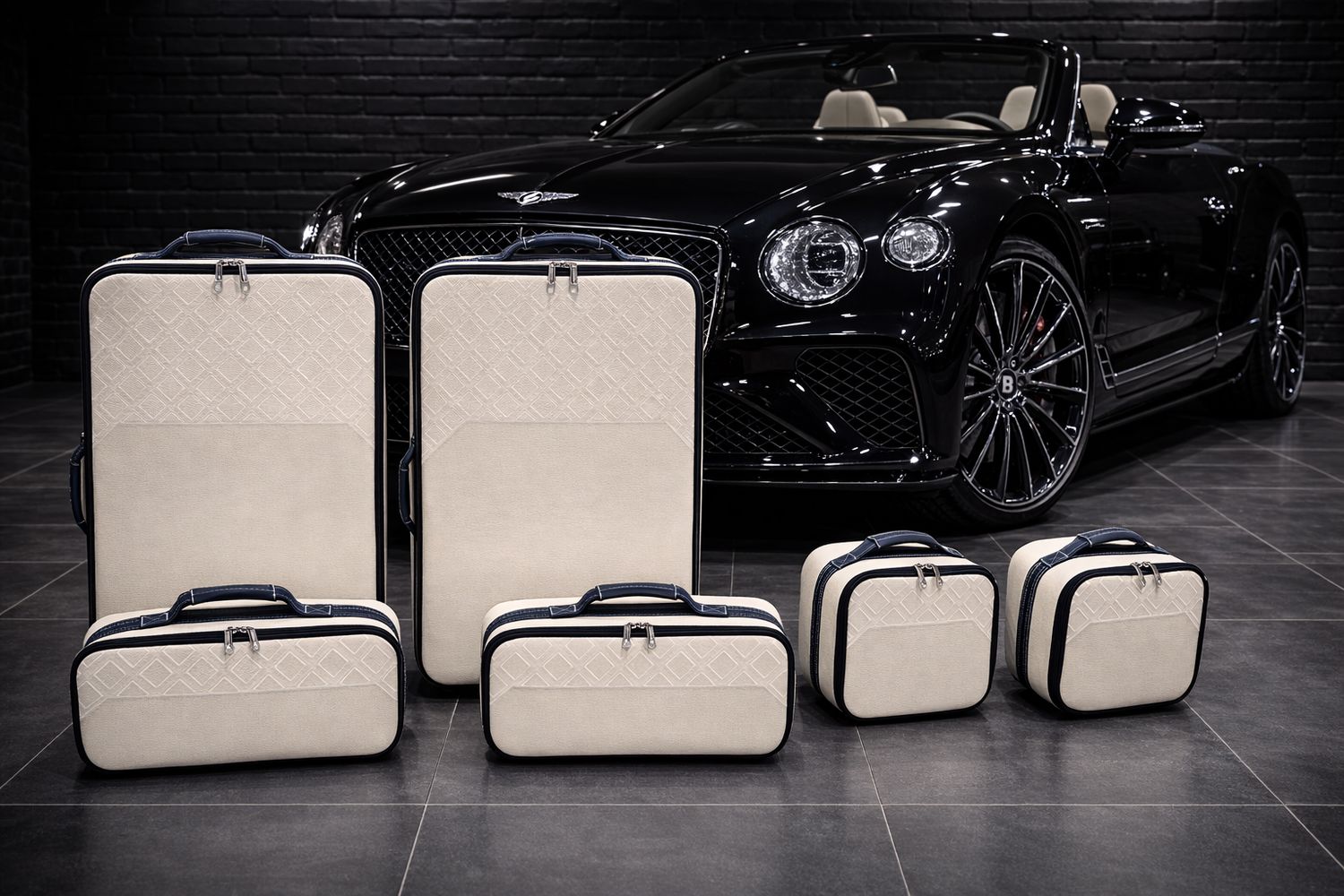 Roadsterbag luggage set Bentley Continental GTC "Avorio-Marine"  2019- 2024 (6-pcs)