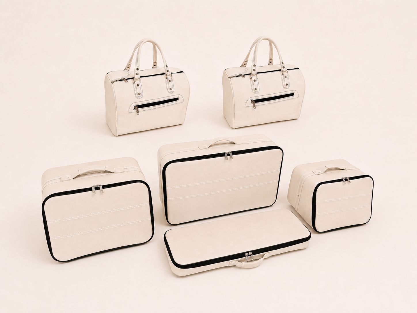 Roadsterbag luggage set Mercedes SL R232 leather Mastic (6-pcs)