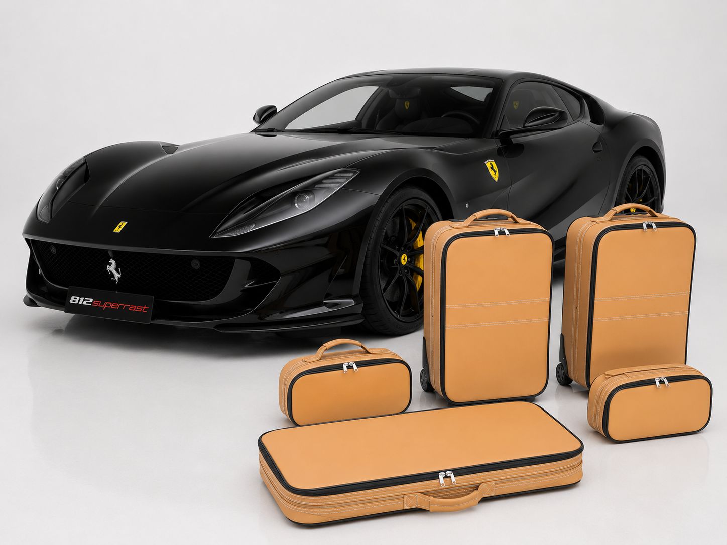 Roadsterbag luggage set Ferrari 812 Superfast Sabbia leather (5-pcs)