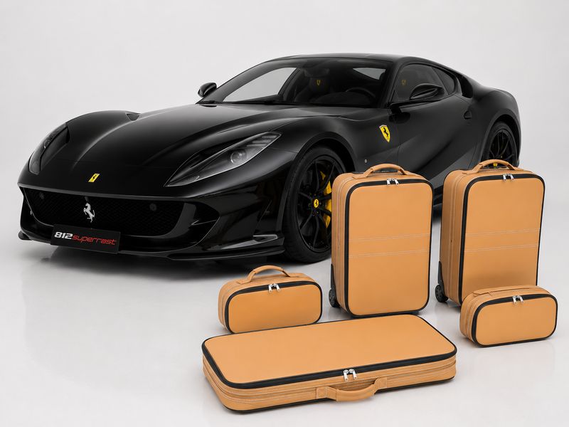 Roadsterbag luggage set Ferrari 812 Superfast Sabbia leather (5-pcs)