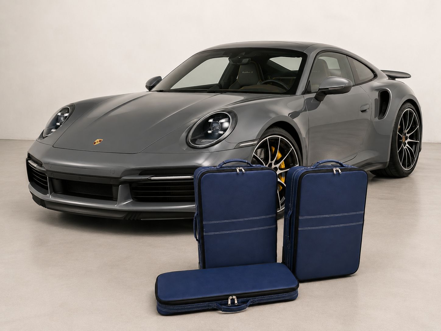 Roadsterbag luggage set Porsche 992 Turbo S (Kobalt leather)