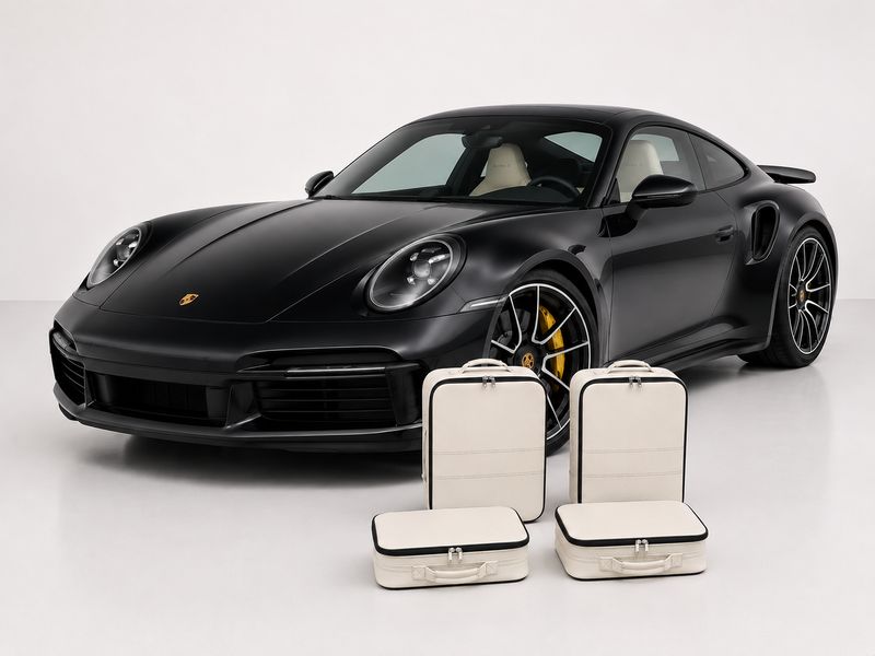 Roadsterbag luggage set  Porsche 992 backseat (Avorio leather) (4-pcs)