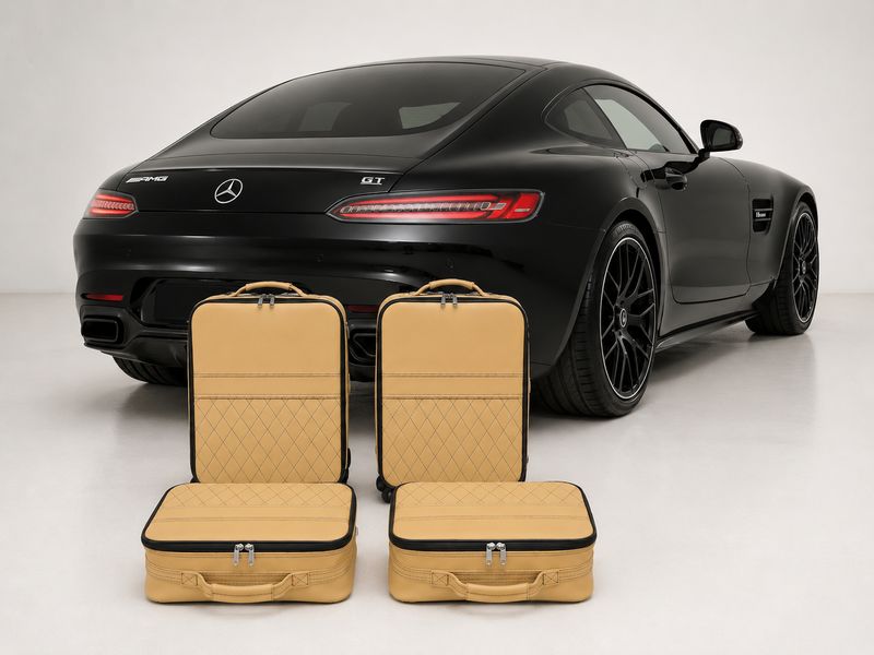 Roadsterbag luggage set Mercedes AMG GT/GTS Coupe Giallo leather