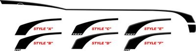 2010 - 2015 Camaro Side Retro Full Upper Hockey Stripe Graphics