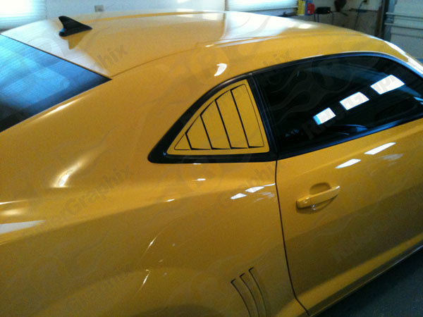 2010 - 2015 Camaro Side Quarter Window Louver Graphics