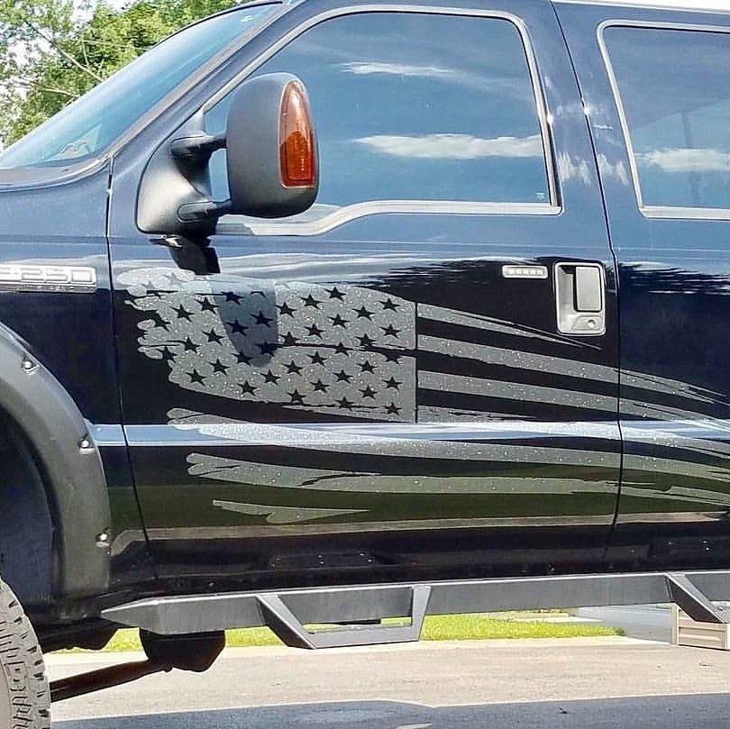 Large Tattered Flag Graphics Universal Fit