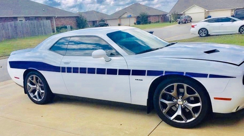 2008 - Up Dodge Challenger Side Strobe Spear Style Vinyl Graphics Stripe
