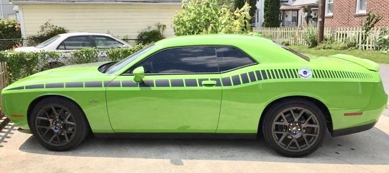 2008 - Up Dodge Challenger AAR Style Full Upper Strobe Stripes